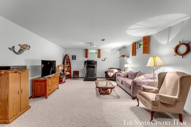 15071 Steves Dr, Grand Haven, MI 49417 - living room with light colored carpet and baseboards