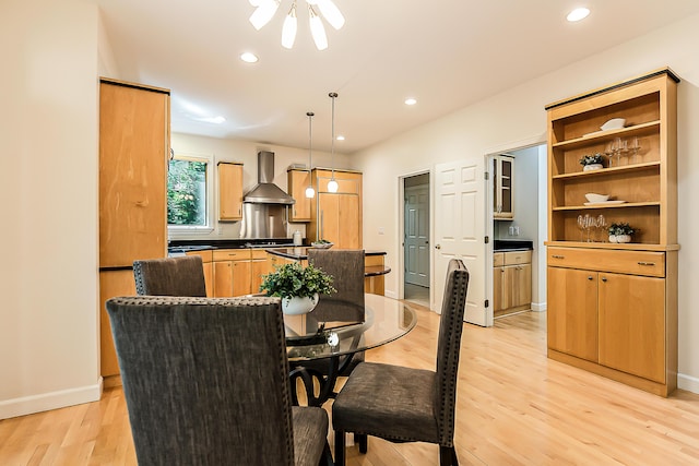 1544 Newport Creek Dr, Ann Arbor, MI 48103 - dining room with light wood-type flooring, recessed lighting, and ceiling fan