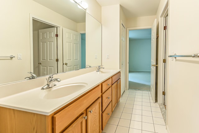 1544 Newport Creek Dr, Ann Arbor, MI 48103 - bathroom with tile patterned flooring and double vanity