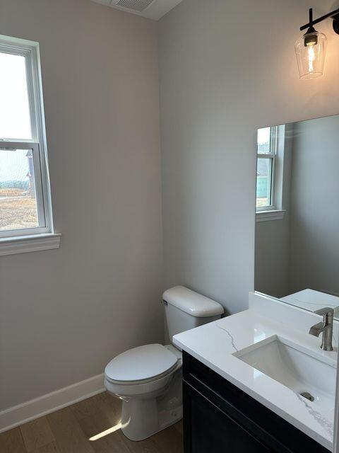 3490 Mare Cir, Wixom, MI 48393 - bathroom with vanity and wood finished floors