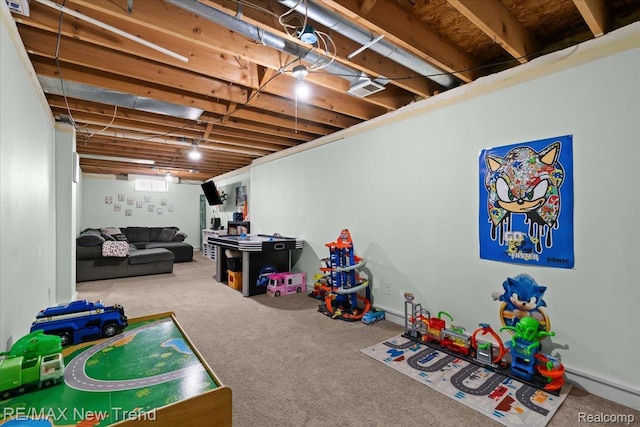 9125 Mandon Rd, White Lake, MI 48386 - recreation room with carpet