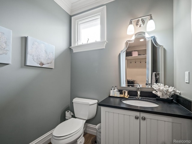 1200 Shipman Blvd, Birmingham, MI 48009 - half bath with crown molding and vanity