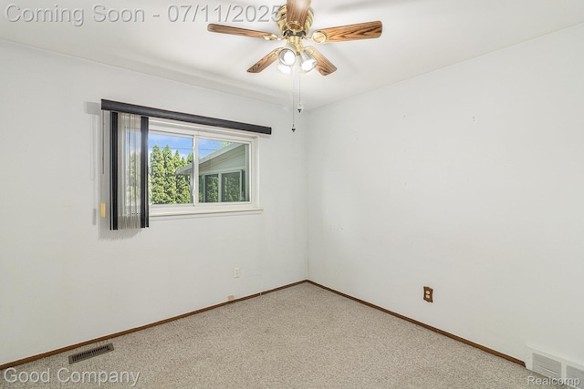 3847 Dwight Dr, Warren, MI 48092 - spare room featuring a ceiling fan and light colored carpet