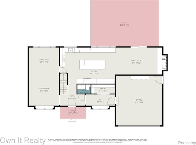 14128 Ellen Dr, Dearborn Heights, MI 48154 - view of floor plan / room layout