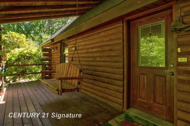 13715 Baldwin Rd, Saginaw, MI 48616 - view of wooden deck