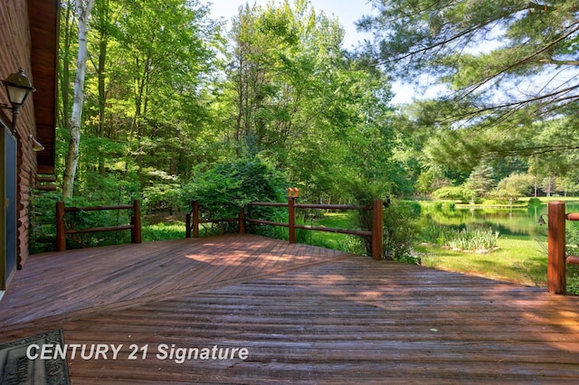 13715 Baldwin Rd, Saginaw, MI 48616 - deck featuring a water view