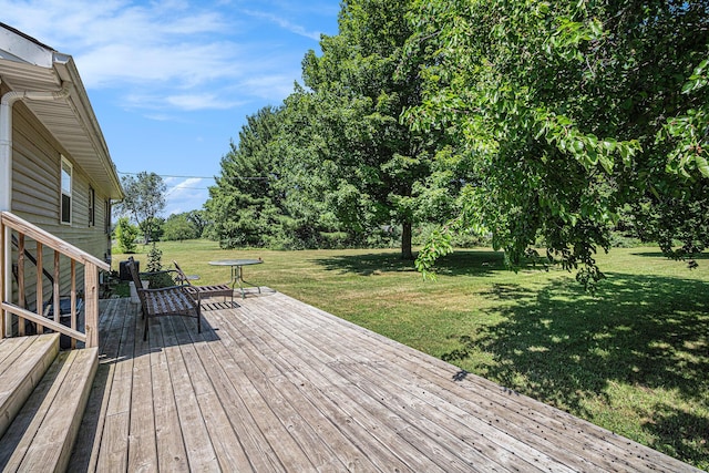 24984 Marcellus Hwy, Dowagiac, MI 49047 - wooden deck featuring a lawn