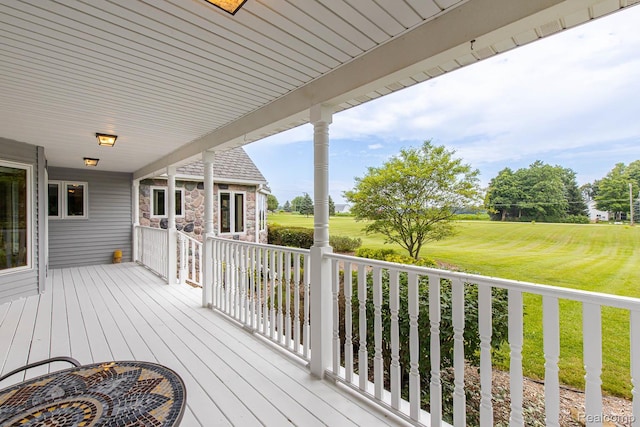 2086 Haines Rd, Lapeer, MI 48446 - deck featuring a yard