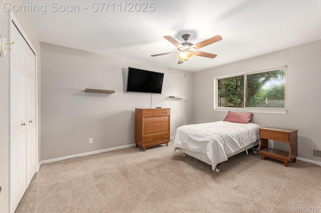 41455 Clinton Grove Dr, Clinton Township, MI 48038 - carpeted bedroom with a closet and a ceiling fan