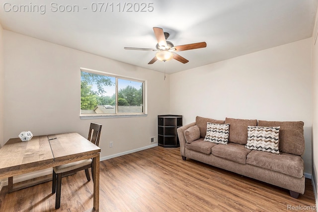 41455 Clinton Grove Dr, Clinton Township, MI 48038 - office with wood finished floors and ceiling fan