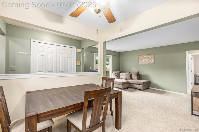 41455 Clinton Grove Dr, Clinton Township, MI 48038 - dining space with ceiling fan and carpet floors