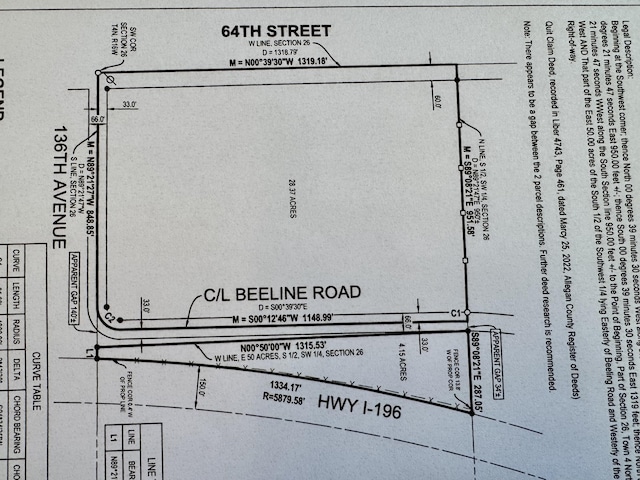 3803 64th St, Holland, MI 49423 - survey map / technical document