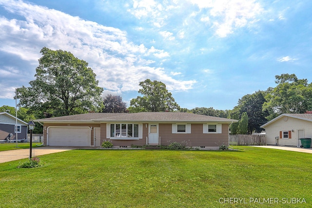 1838 Kings Ct, Muskegon, MI 49445 - ranch-style home featuring concrete driveway, an attached garage, crawl space, and entry steps