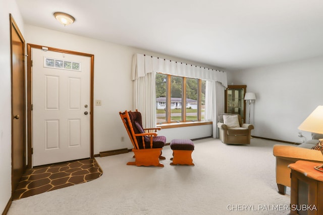 1838 Kings Ct, Muskegon, MI 49445 - entryway with carpet floors and baseboards