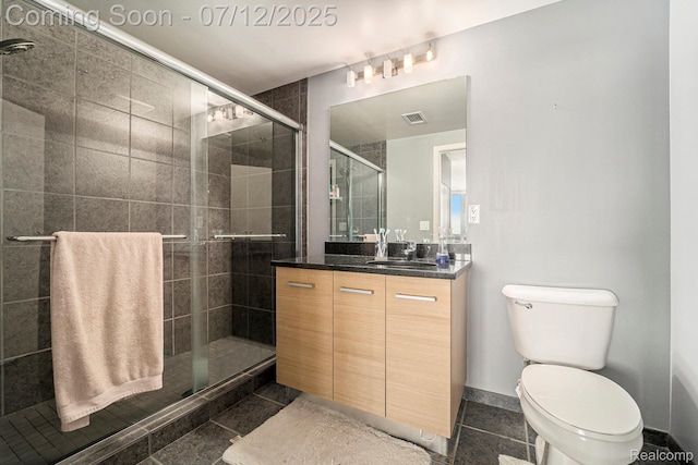 432 S Washington Ave Unit 802, Royal Oak, MI 48067 - bathroom with vanity, a shower stall, and tile patterned flooring