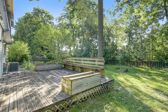 1796 Norfolk Ave, Ypsilanti, MI 48198 - wooden terrace featuring a fenced backyard and view of wooded area