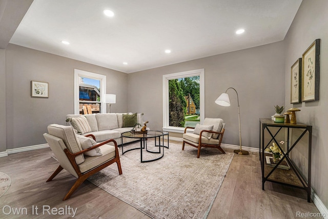 6031 Grandville Ave, Dearborn, MI 48228 - living area with wood finished floors and recessed lighting