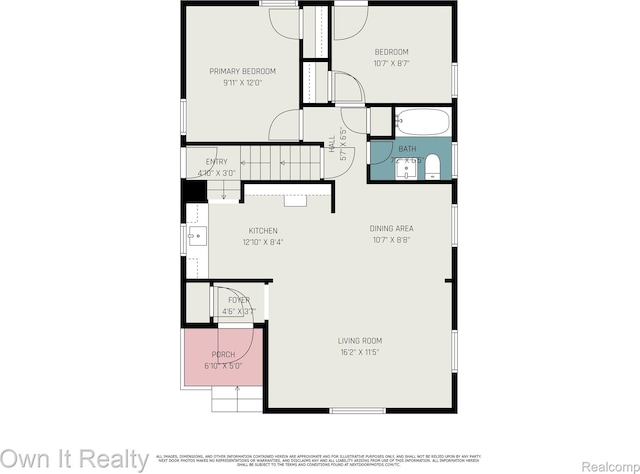 6031 Grandville Ave, Dearborn, MI 48228 - view of home floor plan