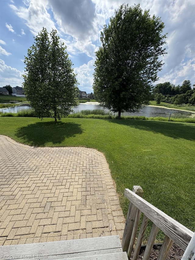 8213 Bayberry Ct, Dexter, MI 48130 - view of grassy yard with a water view