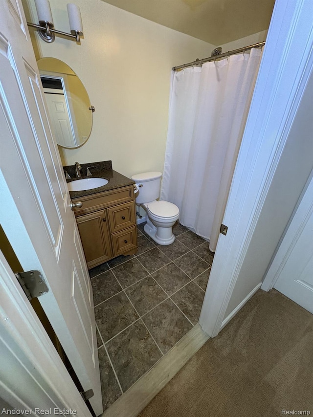 8213 Bayberry Ct, Dexter, MI 48130 - bathroom featuring vanity, tile patterned flooring, and a shower with curtain