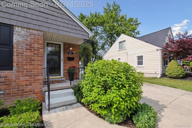 2351 Earlmont Rd, Berkley, MI 48072 - property entrance with brick siding and covered porch