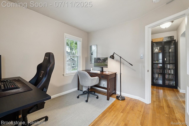 2351 Earlmont Rd, Berkley, MI 48072 - office area with wood finished floors and baseboards