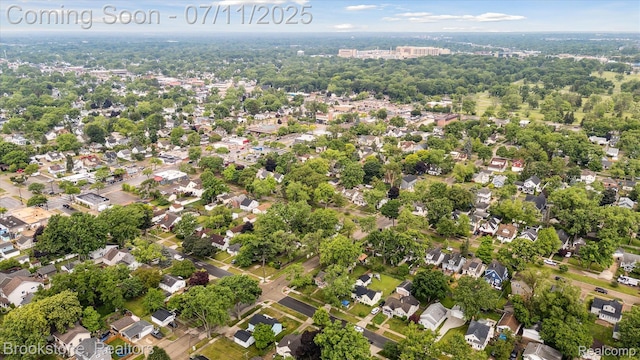 2351 Earlmont Rd, Berkley, MI 48072 - aerial view of property and surrounding area with nearby suburban area