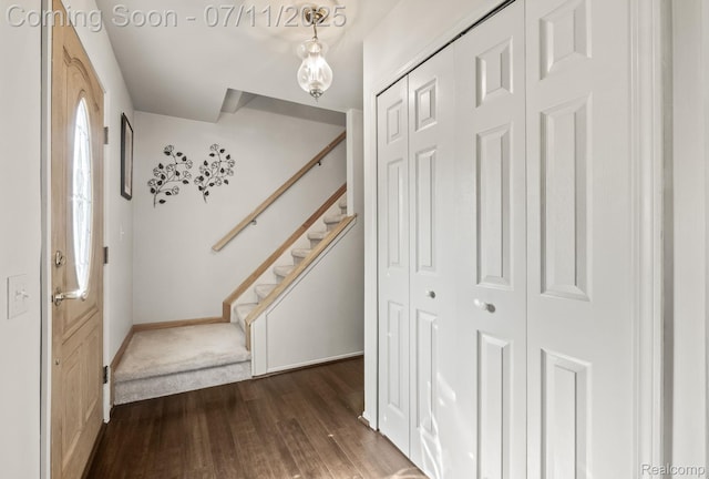 2686 Orbit Dr, Lake Orion, MI 48360 - foyer entrance featuring wood finished floors and stairway