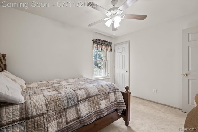 2686 Orbit Dr, Lake Orion, MI 48360 - bedroom featuring light carpet and a ceiling fan