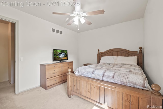 2686 Orbit Dr, Lake Orion, MI 48360 - bedroom featuring light colored carpet and a ceiling fan