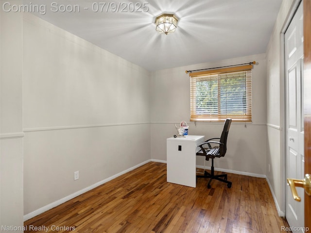 2553 Koper Dr, Macomb, MI 48310 - home office featuring hardwood / wood-style flooring and baseboards
