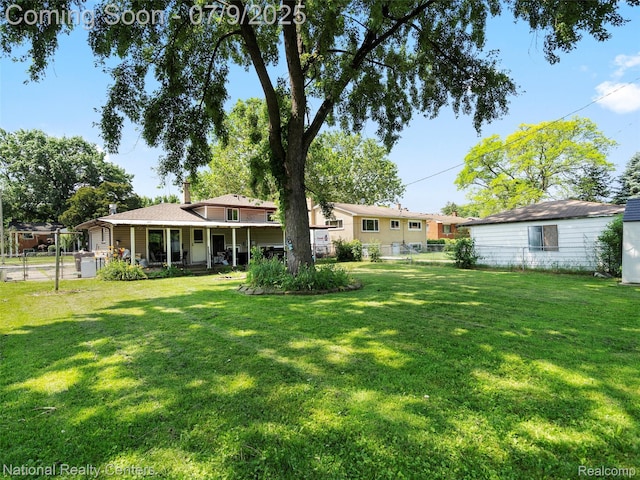 2553 Koper Dr, Macomb, MI 48310 - back of property with covered porch