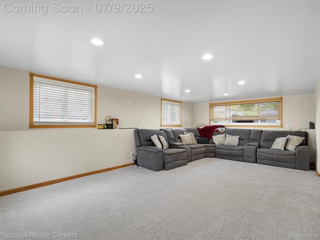2553 Koper Dr, Macomb, MI 48310 - living room with carpet floors and recessed lighting