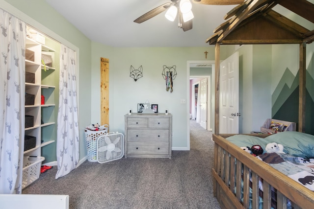 10501 Somerset Rd, Cement City, MI 49233 - bedroom with carpet and a ceiling fan