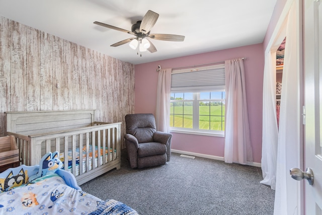 10501 Somerset Rd, Cement City, MI 49233 - carpeted bedroom with baseboards and ceiling fan