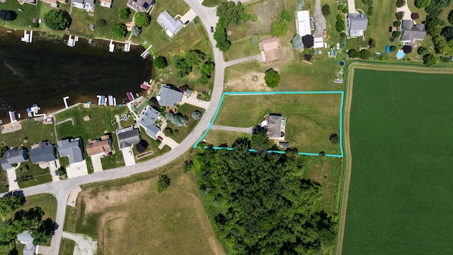 10501 Somerset Rd, Cement City, MI 49233 - aerial perspective of suburban area with property parcel outlined