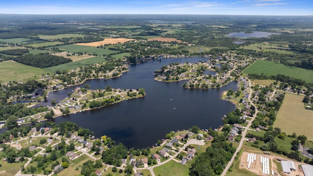 10501 Somerset Rd, Cement City, MI 49233 - aerial view of property and surrounding area with a large body of water