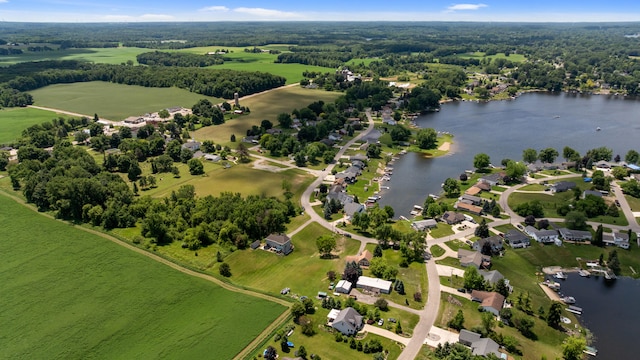10501 Somerset Rd, Cement City, MI 49233 - aerial overview of property's location with a large body of water