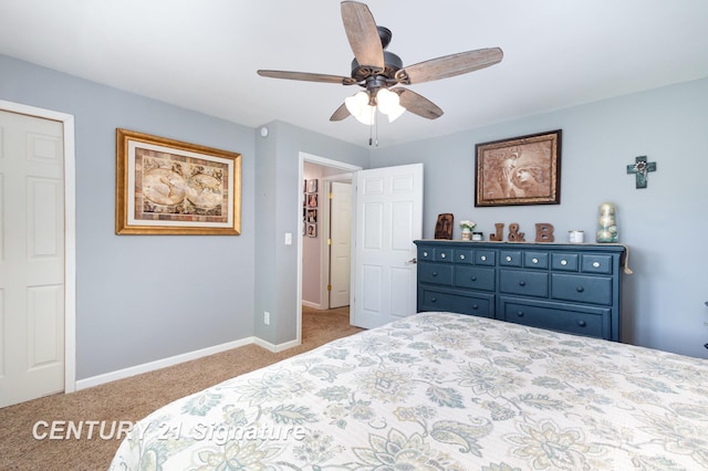 7320 N River Rd, Freeland, MI 48623 - bedroom with carpet and ceiling fan