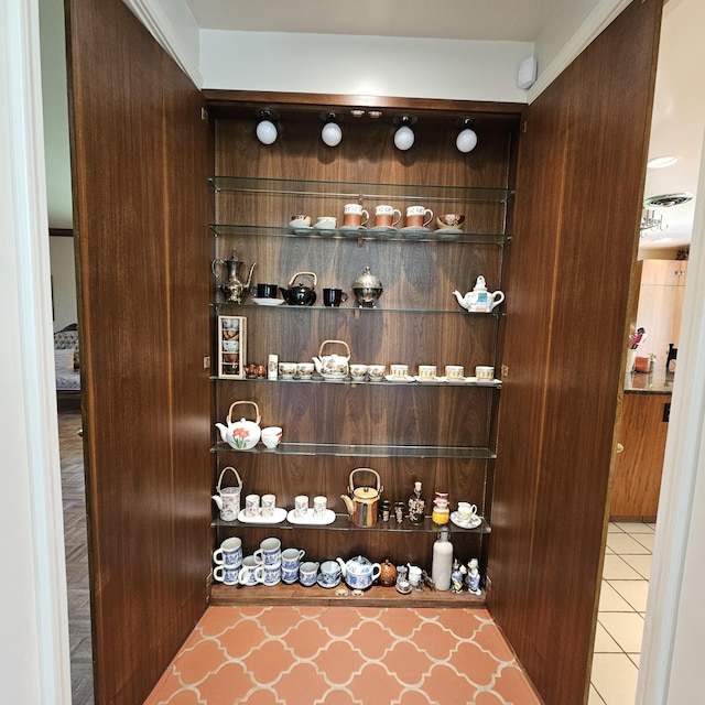 1818 Greenbriar Dr, Portage, MI 49024 - wine room with tile patterned flooring