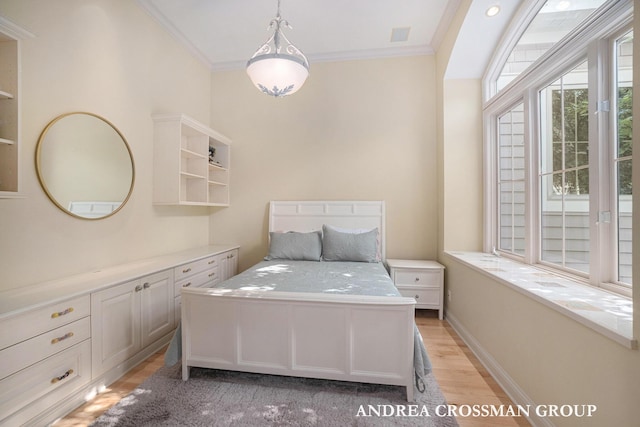 41 Bay Meadows Dr, Holland, MI 49424 - bedroom featuring light wood finished floors and ornamental molding
