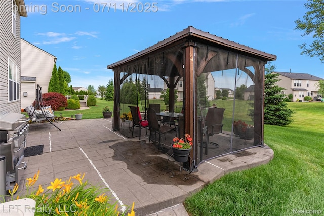 17952 Marsal Dr, Macomb, MI 48042 - view of patio featuring a gazebo