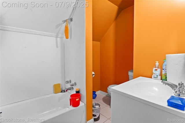 3831 Casmere St, Hamtramck, MI 48212 - full bath with tile patterned flooring, vanity, and shower / tub combination