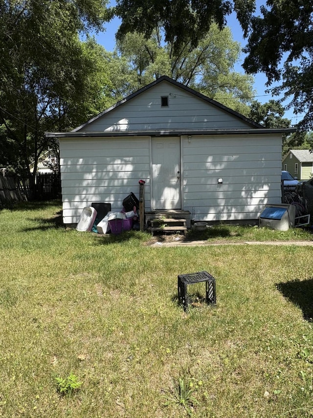 1016 Villa Ct, Benton Harbor, MI 49022 - rear view of house with entry steps