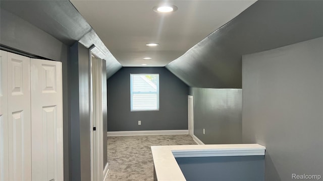 16535 Lamphere St, Detroit, MI 48219 - bonus room with carpet flooring, lofted ceiling, and recessed lighting