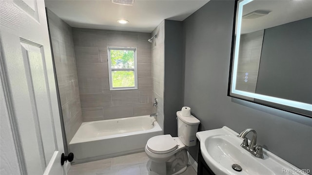 16535 Lamphere St, Detroit, MI 48219 - bathroom with bathtub / shower combination and tile patterned floors