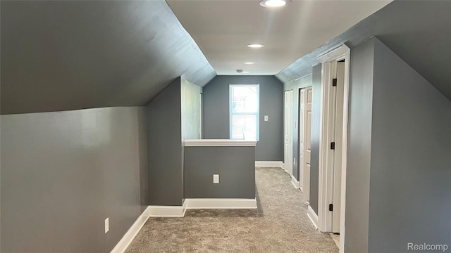 16535 Lamphere St, Detroit, MI 48219 - bonus room featuring vaulted ceiling, carpet floors, and recessed lighting