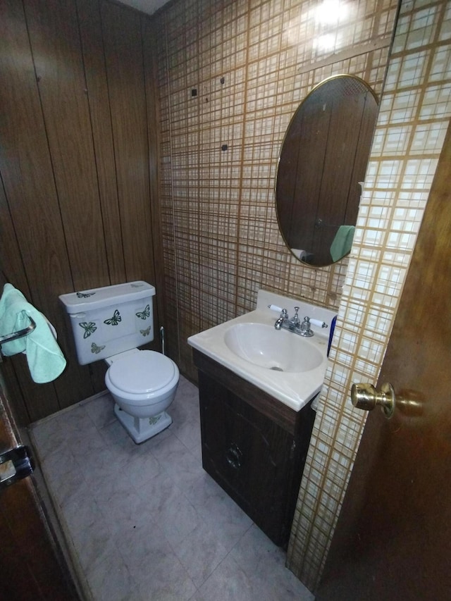 3539 14th St, Wyandotte, MI 48192 - bathroom with vanity and tile patterned floors