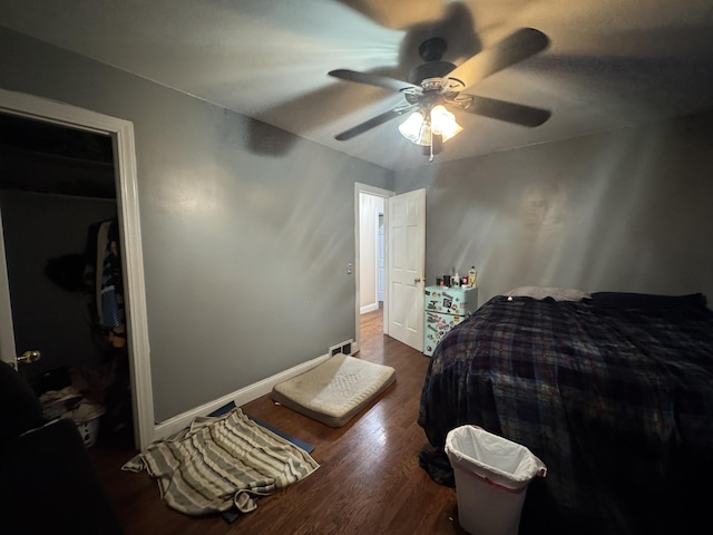2728 Brook Dr, Kalamazoo, MI 49004 - bedroom with wood finished floors and ceiling fan