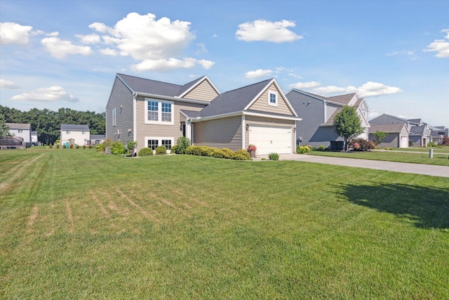58852 Silvergrass Dr, Mattawan, MI 49071 - view of front facade with a garage, driveway, and a front lawn